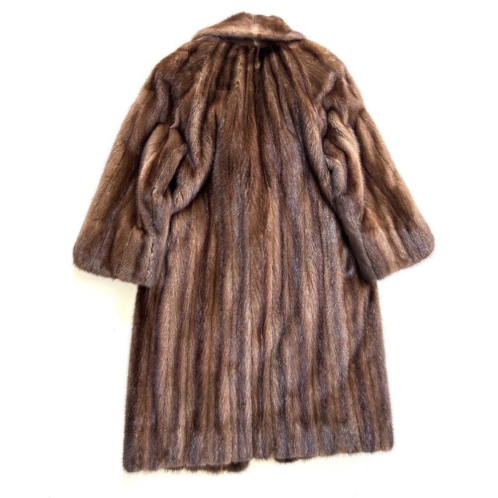 Vintage Genuine Brown Lunaraine Mink Fur Long Coat - Picture 2 of 11